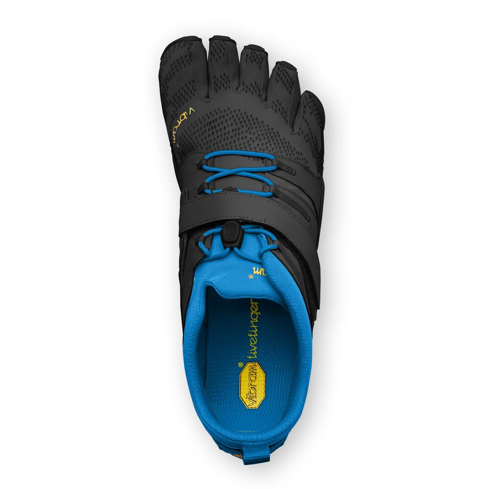 Vibram Five Fingers Mens Hiking Shoes - Black/Blue - V-Train 2.0 - 51243-VIMY